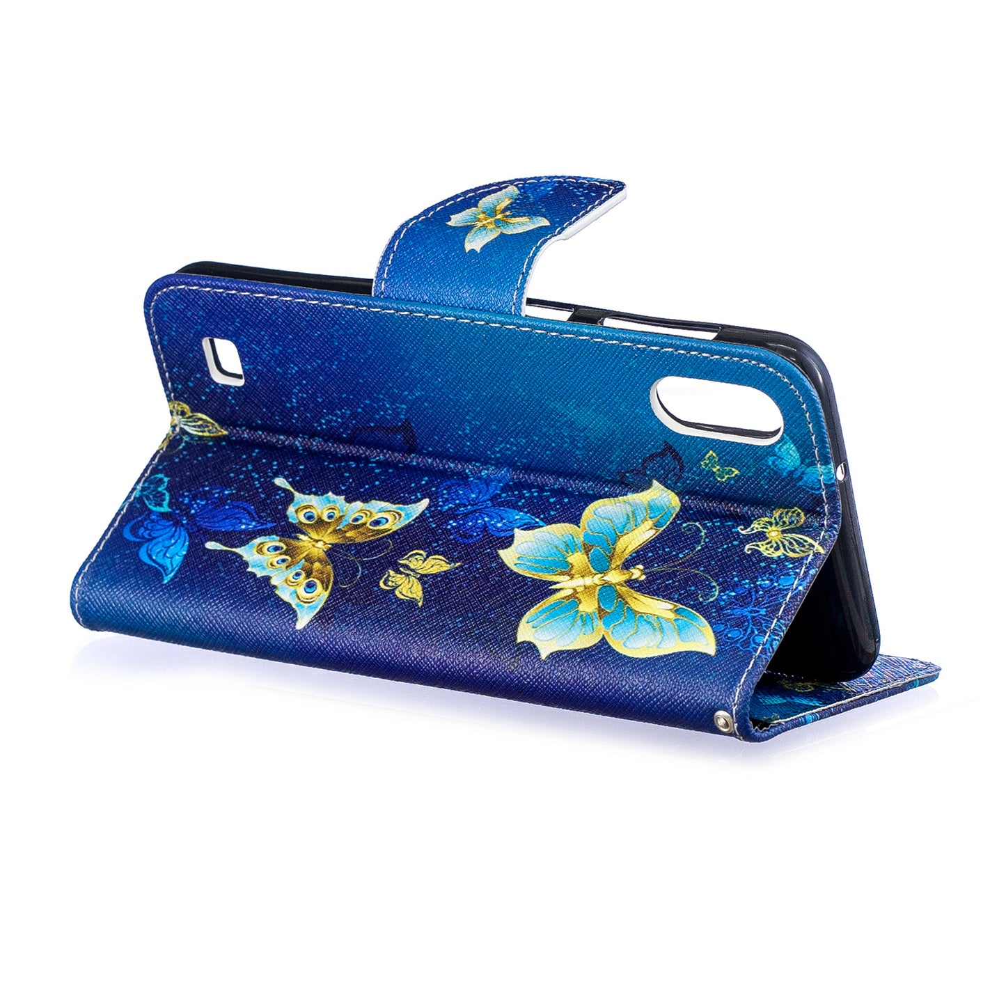 Pattern Printing PU Leather Wallet Cover Shell for Samsung Galaxy A10