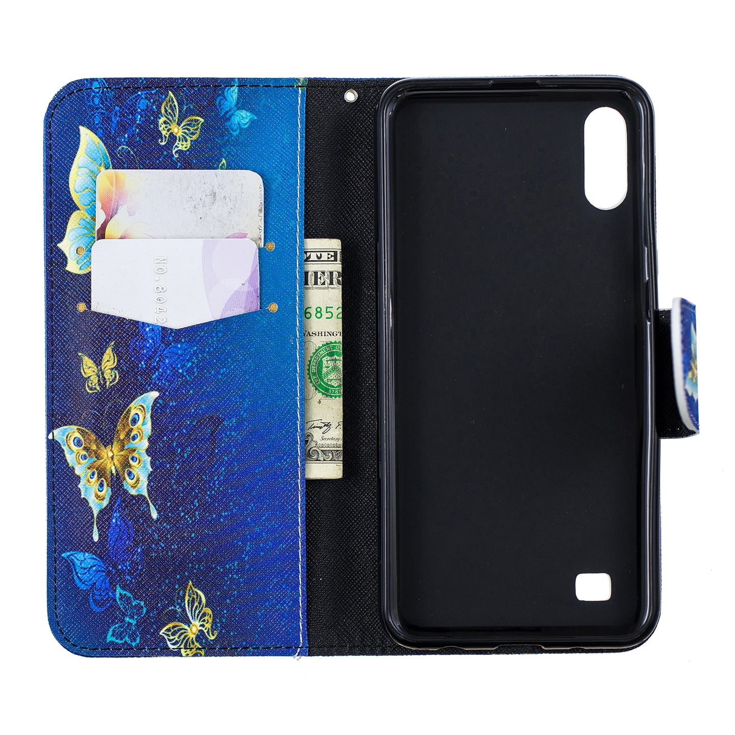 Pattern Printing PU Leather Wallet Cover Shell for Samsung Galaxy A10