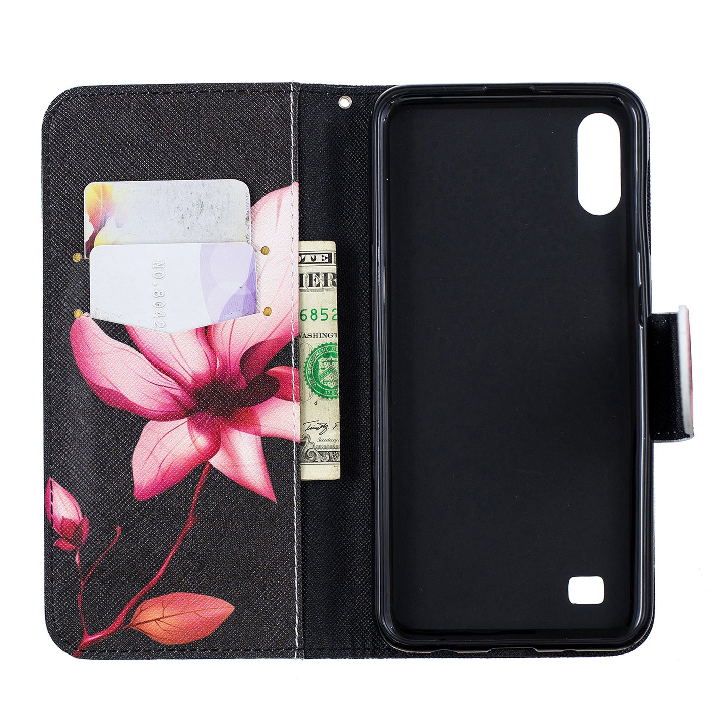 Pattern Printing PU Leather Wallet Cover Shell for Samsung Galaxy A10