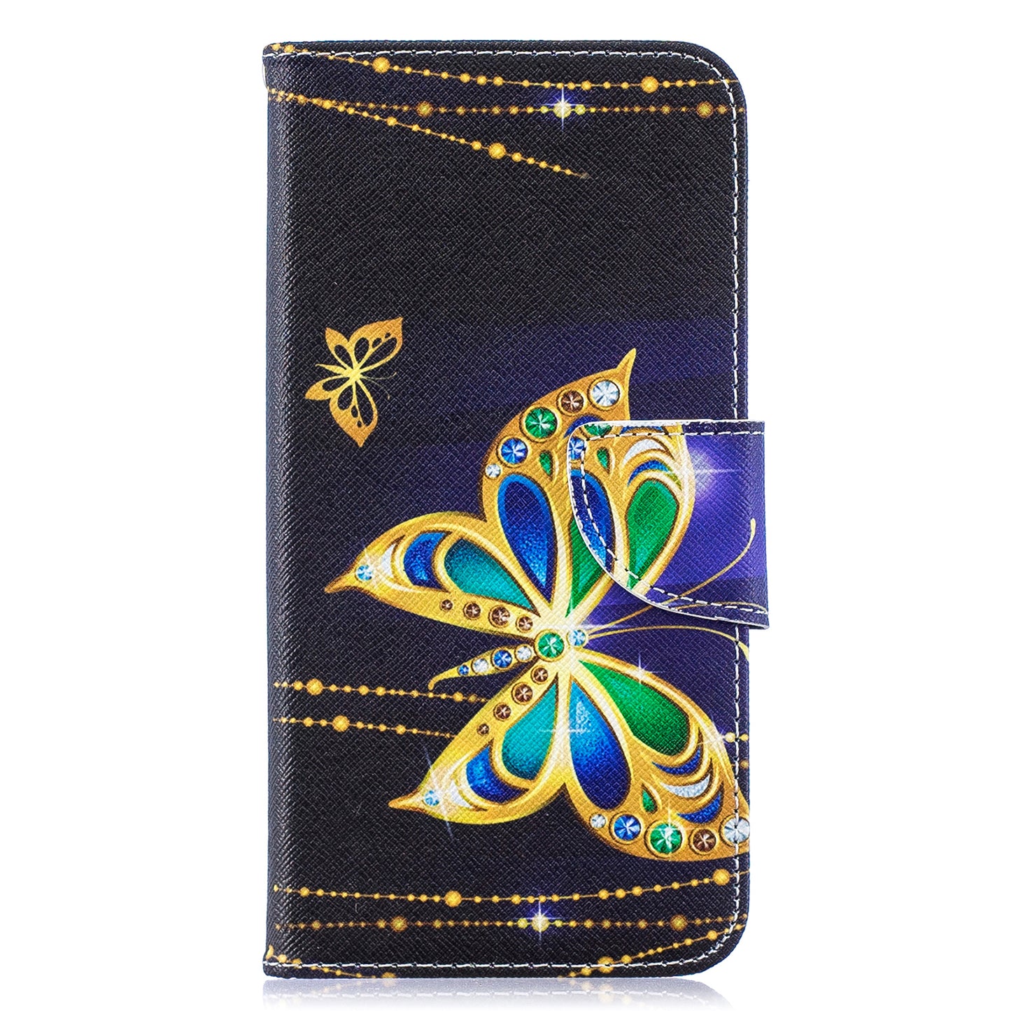 Pattern Printing PU Leather Wallet Cover Shell for Samsung Galaxy A10