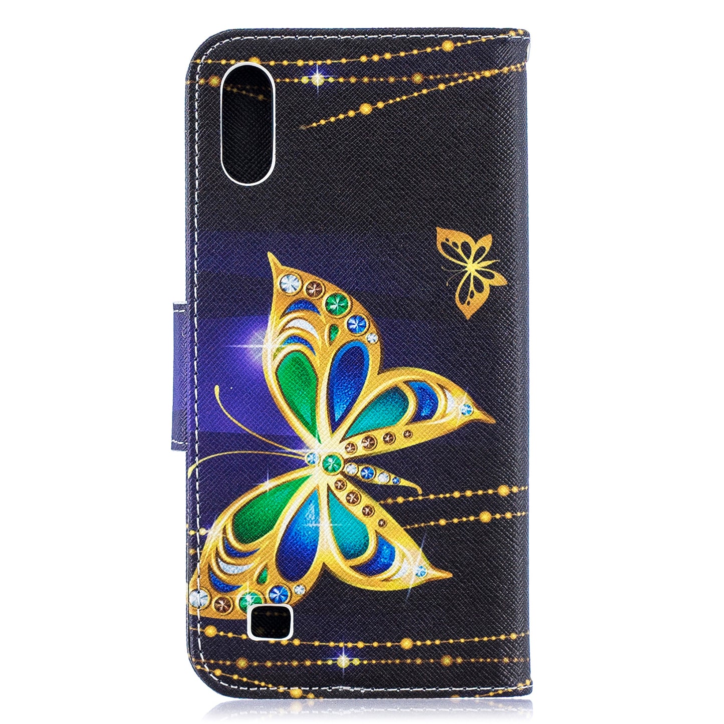 Pattern Printing PU Leather Wallet Cover Shell for Samsung Galaxy A10