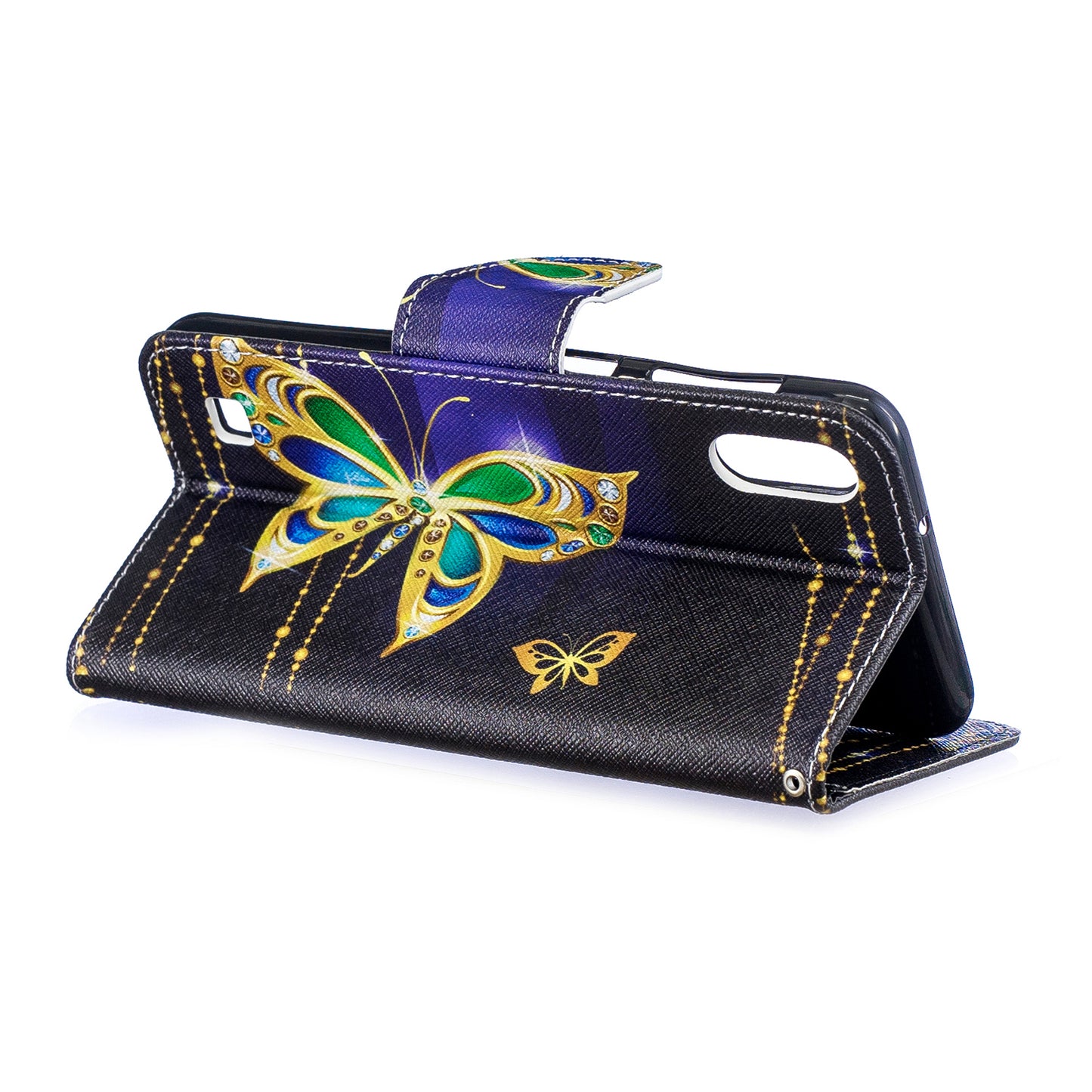 Pattern Printing PU Leather Wallet Cover Shell for Samsung Galaxy A10