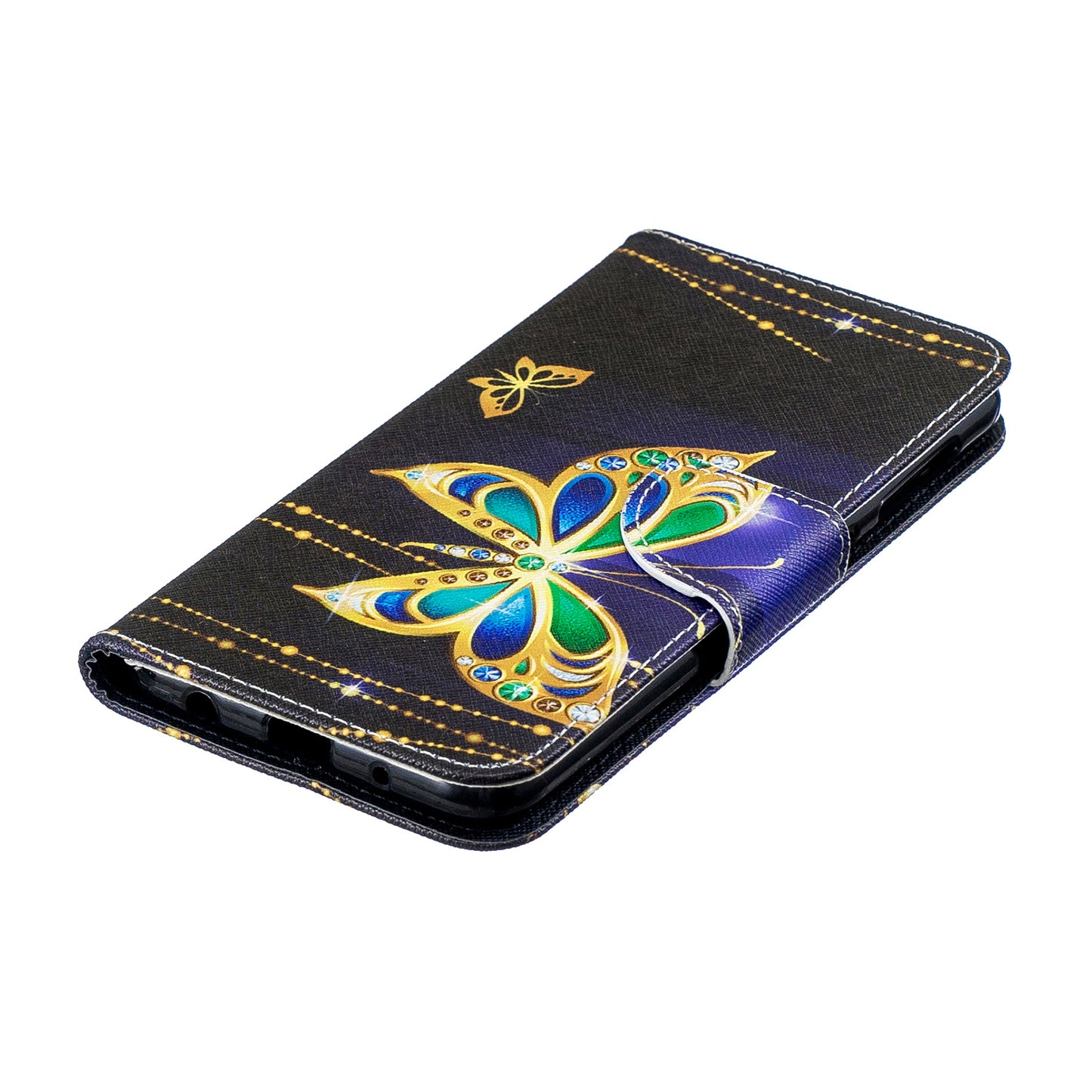 Pattern Printing PU Leather Wallet Cover Shell for Samsung Galaxy A10