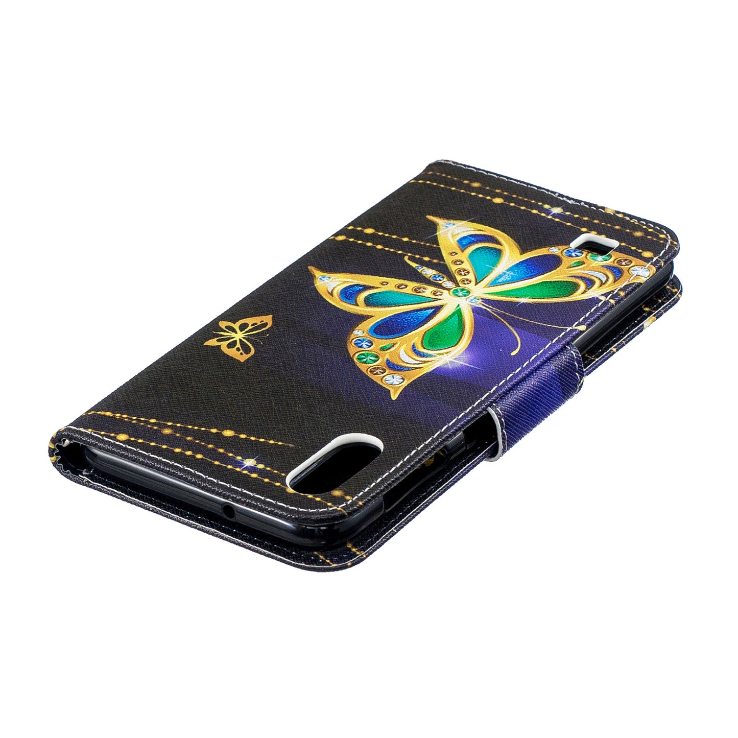 Pattern Printing PU Leather Wallet Cover Shell for Samsung Galaxy A10