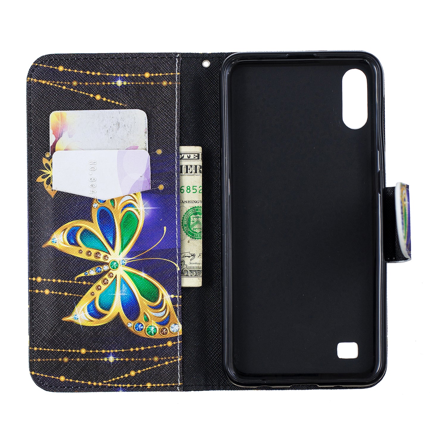 Pattern Printing PU Leather Wallet Cover Shell for Samsung Galaxy A10