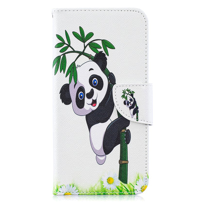 Pattern Printing PU Leather Wallet Cover Shell for Samsung Galaxy A10