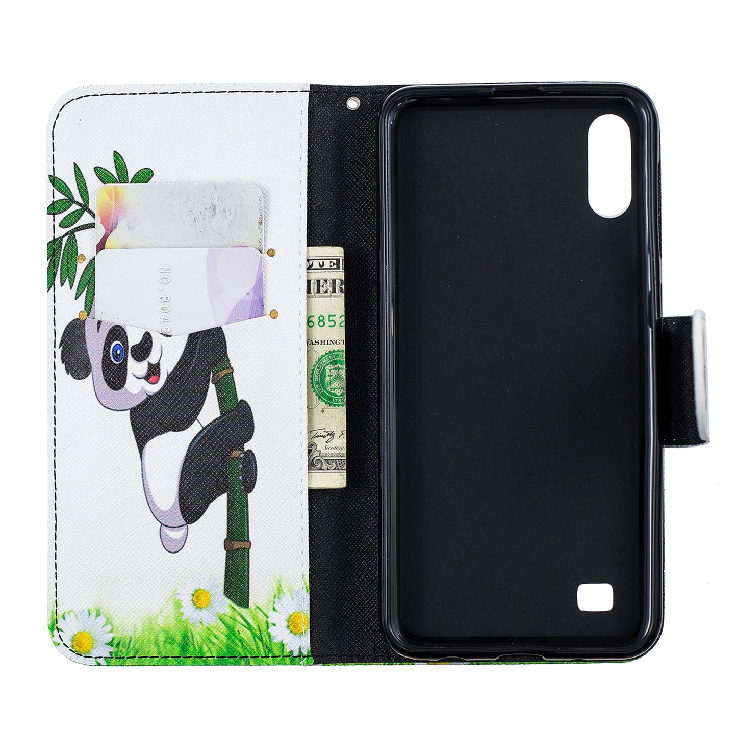 Pattern Printing PU Leather Wallet Cover Shell for Samsung Galaxy A10