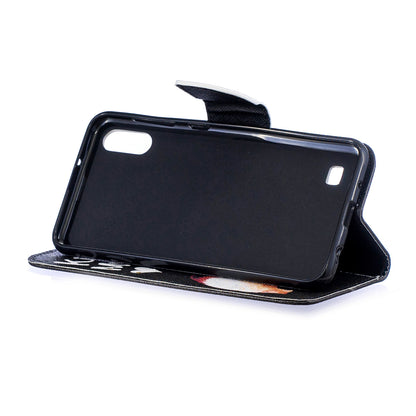 Pattern Printing PU Leather Wallet Cover Shell for Samsung Galaxy A10