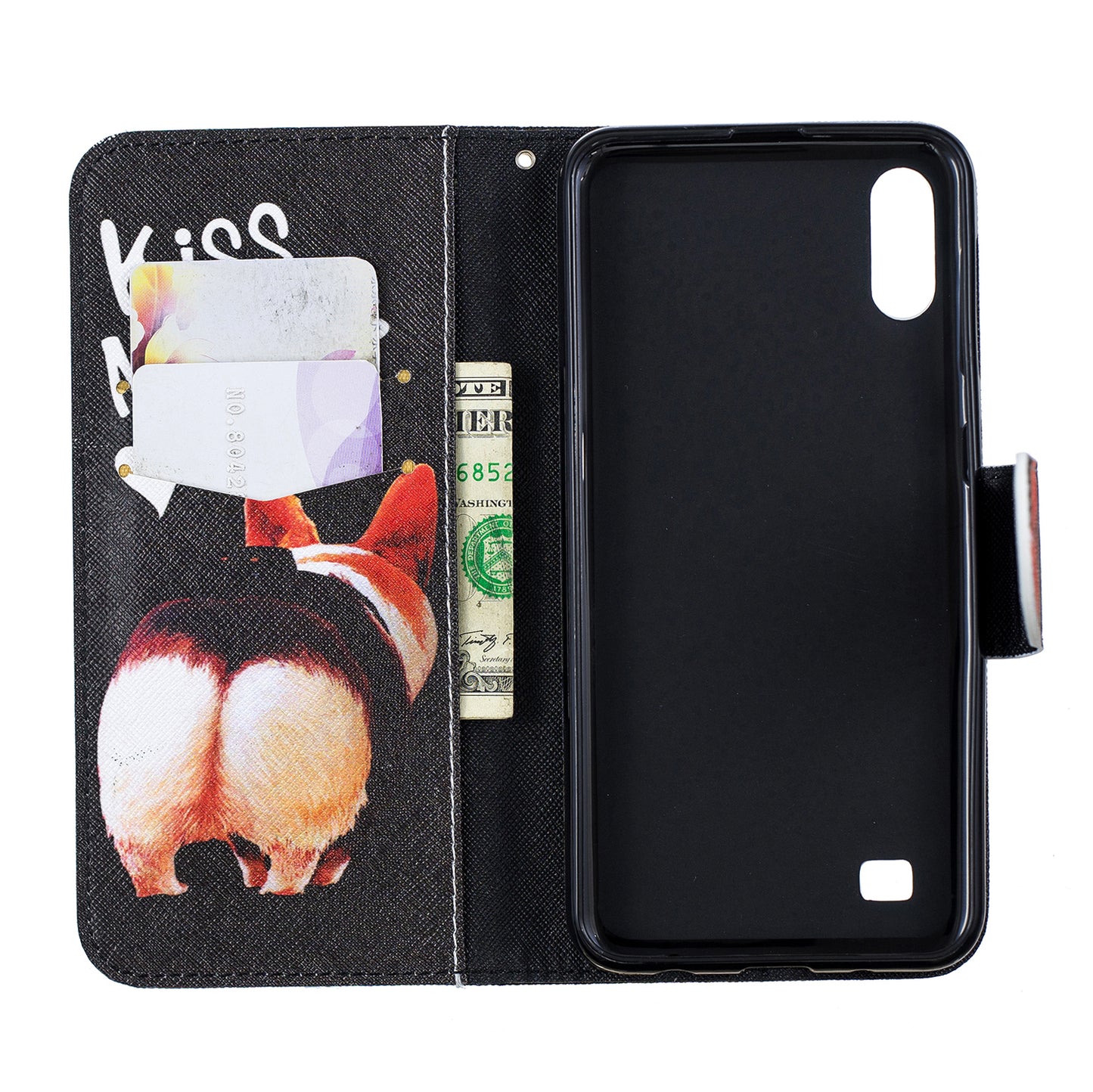 Pattern Printing PU Leather Wallet Cover Shell for Samsung Galaxy A10