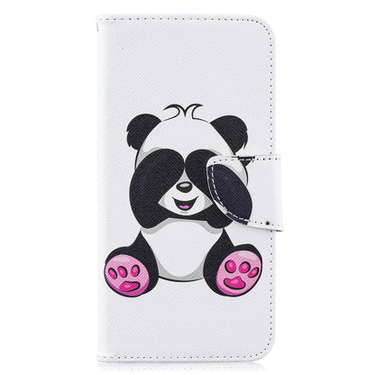 Pattern Printing PU Leather Wallet Cover Shell for Samsung Galaxy A10