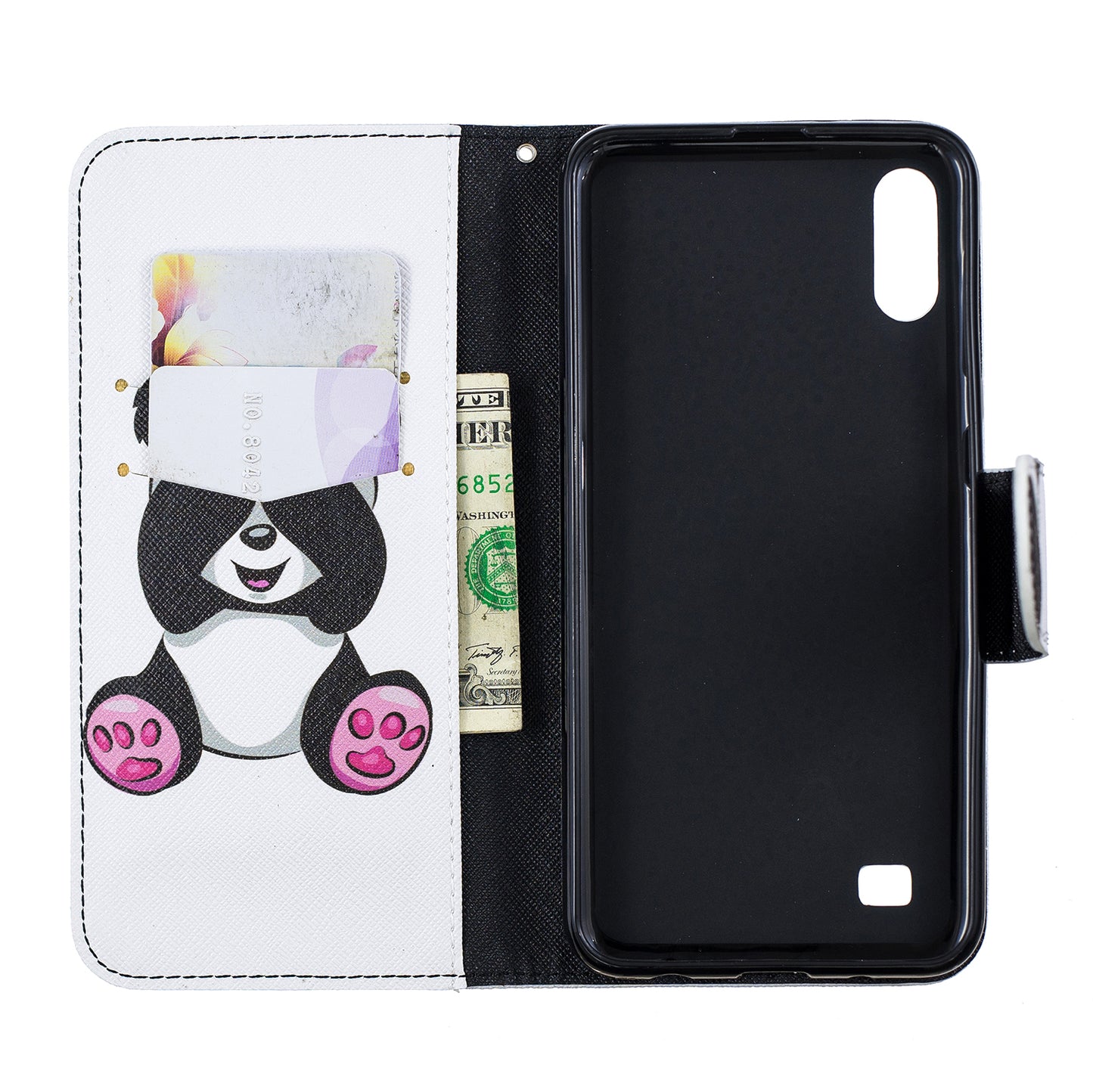 Pattern Printing PU Leather Wallet Cover Shell for Samsung Galaxy A10