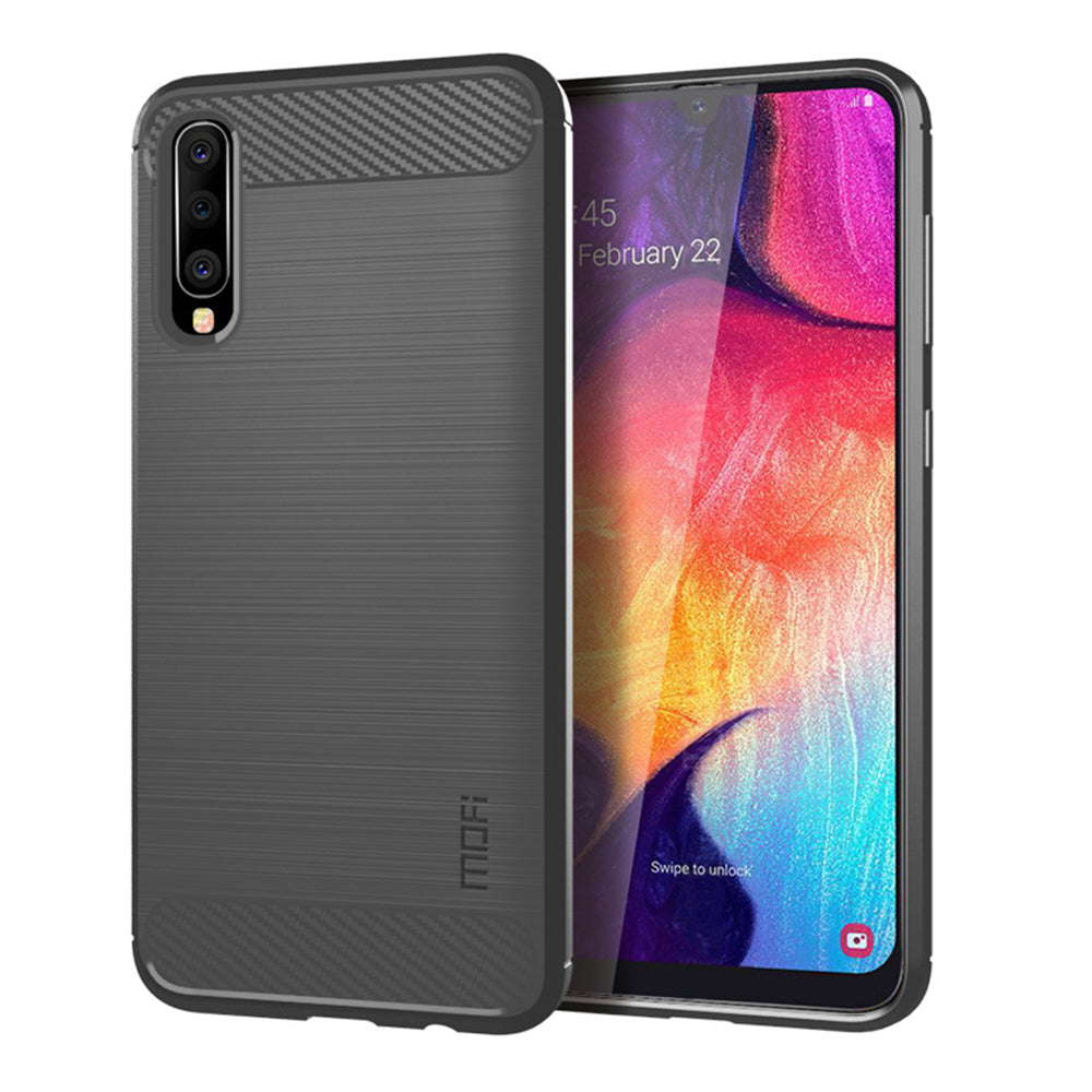 MOFI Carbon Fiber Texture Brushed TPU Phone Cover for Samsung Galaxy A70