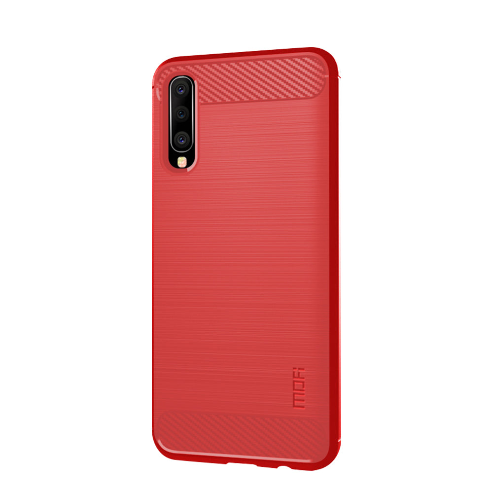 MOFI Carbon Fiber Texture Brushed TPU Phone Cover for Samsung Galaxy A70