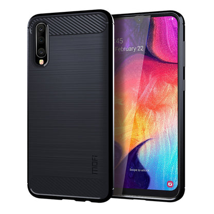 MOFI Carbon Fiber Texture Brushed TPU Phone Cover for Samsung Galaxy A70