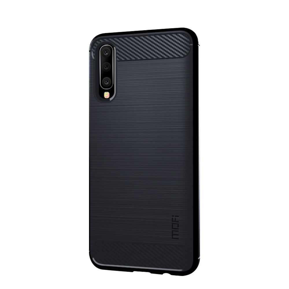 MOFI Carbon Fiber Texture Brushed TPU Phone Cover for Samsung Galaxy A70