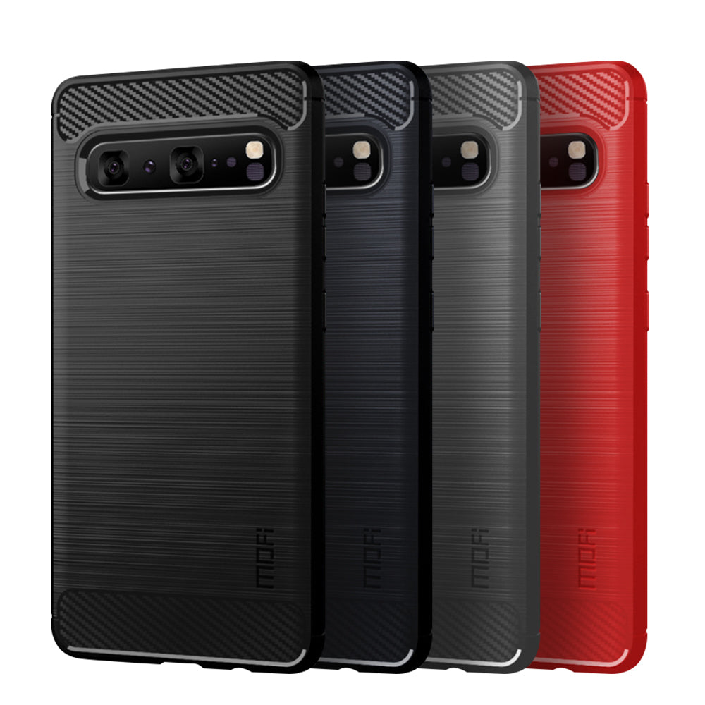 MOFI Carbon Fiber Texture Brushed TPU Phone Shell for Samsung Galaxy S10 5G