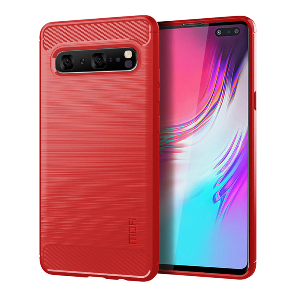 MOFI Carbon Fiber Texture Brushed TPU Phone Shell for Samsung Galaxy S10 5G