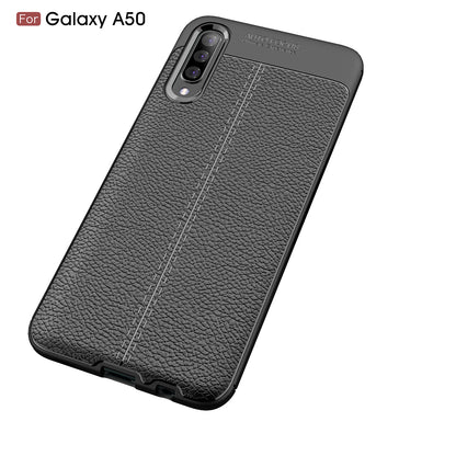 Litchi Skin Soft TPU Phone Case Protective Cover for Samsung Galaxy A50/A50s/A30s