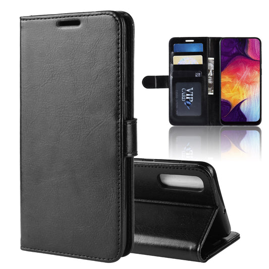 Crazy Horse Texture Magnetic Stand Leather Phone Shell for Samsung Galaxy A50 / A50s / A30s