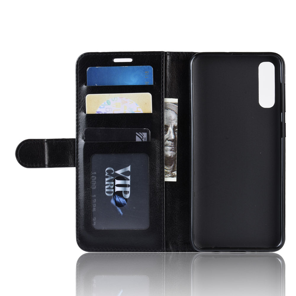 Crazy Horse Texture Magnetic Stand Leather Phone Shell for Samsung Galaxy A50 / A50s / A30s