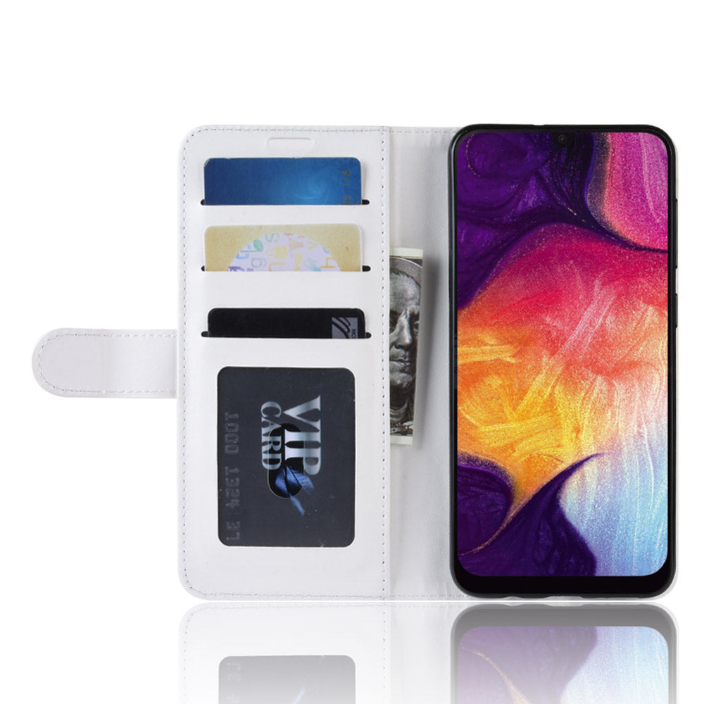 Crazy Horse Texture Magnetic Stand Leather Phone Shell for Samsung Galaxy A50 / A50s / A30s