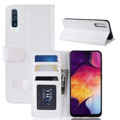 Crazy Horse Texture Magnetic Stand Leather Phone Shell for Samsung Galaxy A50 / A50s / A30s