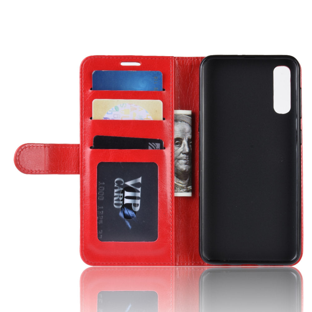 Crazy Horse Texture Magnetic Stand Leather Phone Shell for Samsung Galaxy A50 / A50s / A30s
