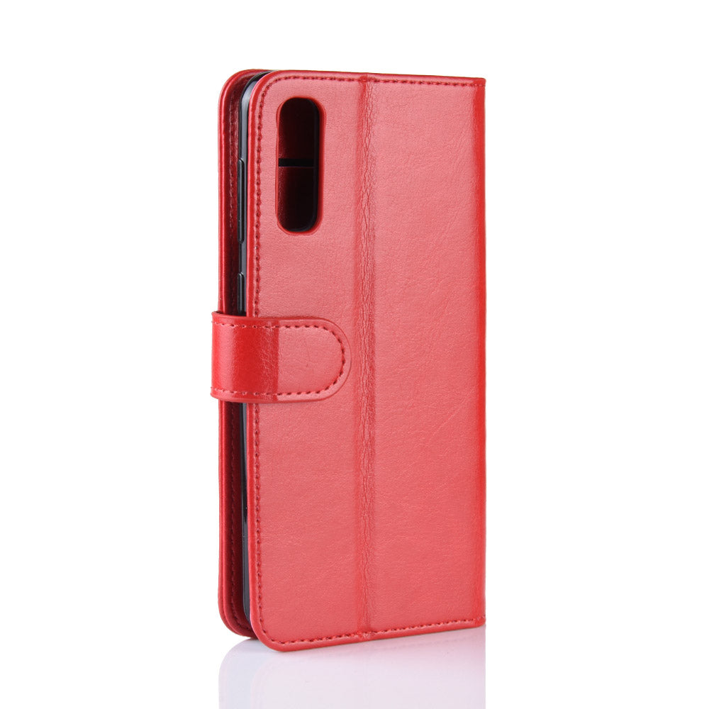 Crazy Horse Texture Magnetic Stand Leather Phone Shell for Samsung Galaxy A50 / A50s / A30s