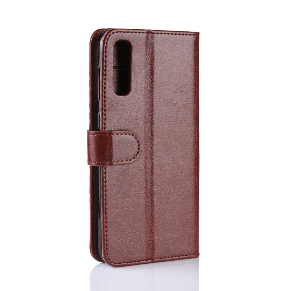 Crazy Horse Texture Magnetic Stand Leather Phone Shell for Samsung Galaxy A50 / A50s / A30s