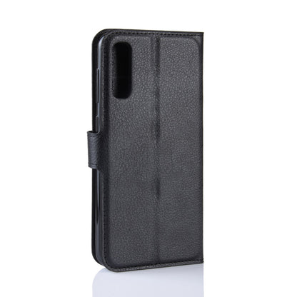 Litchi Skin Wallet Leather Stand Case for Samsung Galaxy A50 / A50s / A30s Cell Phone Case