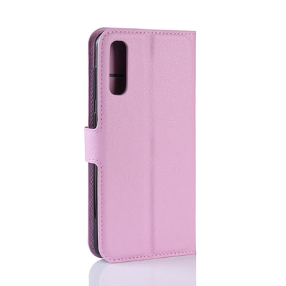 Litchi Skin Wallet Leather Stand Case for Samsung Galaxy A50 / A50s / A30s Cell Phone Case