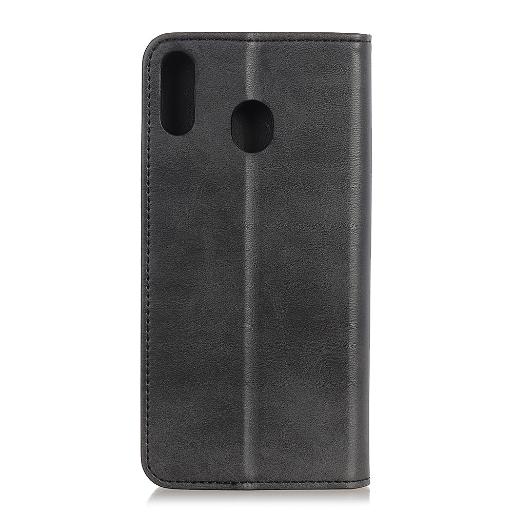 Auto-absorbed Split Leather Wallet Mobile Phone Cover for Samsung Galaxy A40