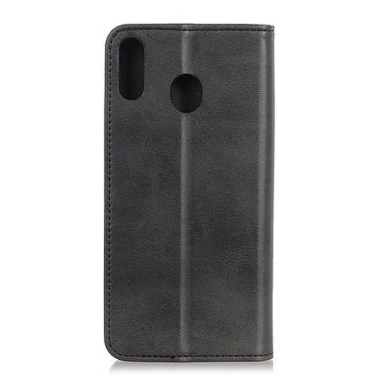 Auto-absorbed Split Leather Wallet Mobile Phone Cover for Samsung Galaxy A40