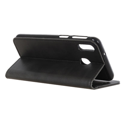 Auto-absorbed Split Leather Wallet Mobile Phone Cover for Samsung Galaxy A40