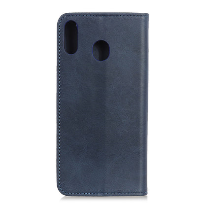 Auto-absorbed Split Leather Wallet Mobile Phone Cover for Samsung Galaxy A40