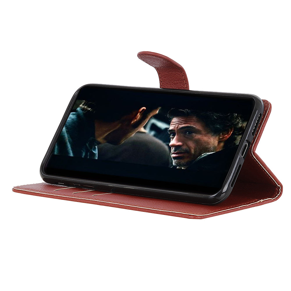 Litchi Skin Wallet Leather Stand Case for Samsung Galaxy A70