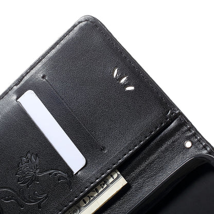 Imprint Butterfly Flowers Leather Wallet Stand Case for Samsung Galaxy A70