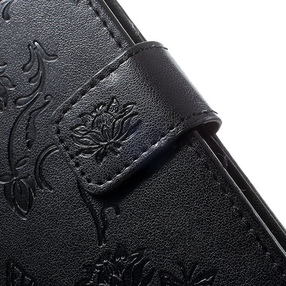 Imprint Butterfly Flowers Leather Wallet Stand Case for Samsung Galaxy A70