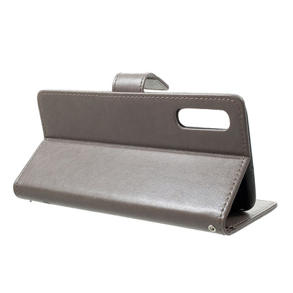 Imprint Butterfly Flowers Leather Wallet Stand Case for Samsung Galaxy A70