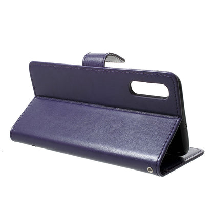 Imprint Butterfly Flowers Leather Wallet Stand Case for Samsung Galaxy A70