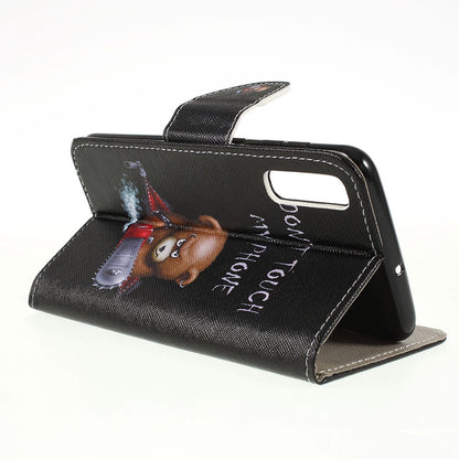 Pattern Printing Cross Texture PU Leather Wallet Flip Casing for Samsung Galaxy A50 / A50s / A30s