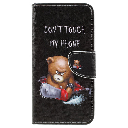 Pattern Printing Cross Texture PU Leather Wallet Flip Casing for Samsung Galaxy A50 / A50s / A30s