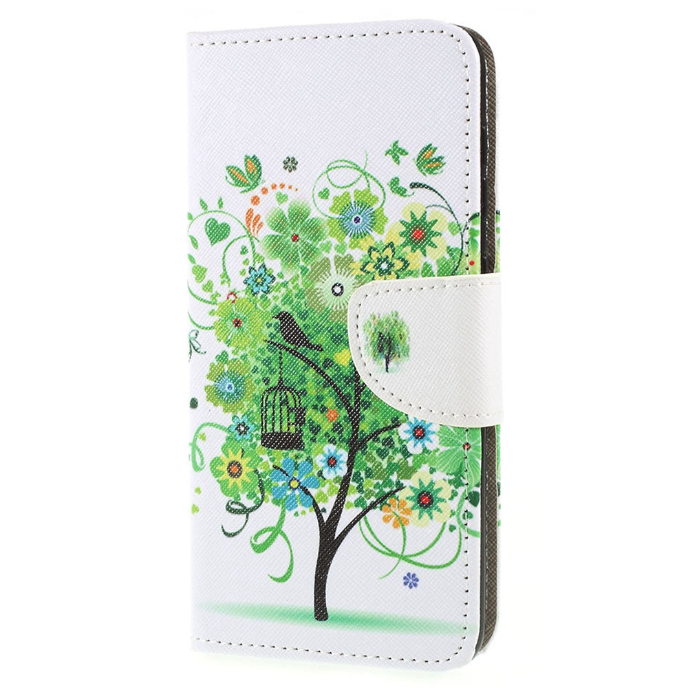 Pattern Printing Cross Texture PU Leather Wallet Flip Casing for Samsung Galaxy A50 / A50s / A30s
