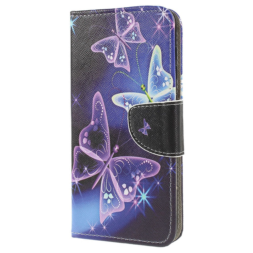 Pattern Printing Cross Texture PU Leather Wallet Flip Casing for Samsung Galaxy A50 / A50s / A30s
