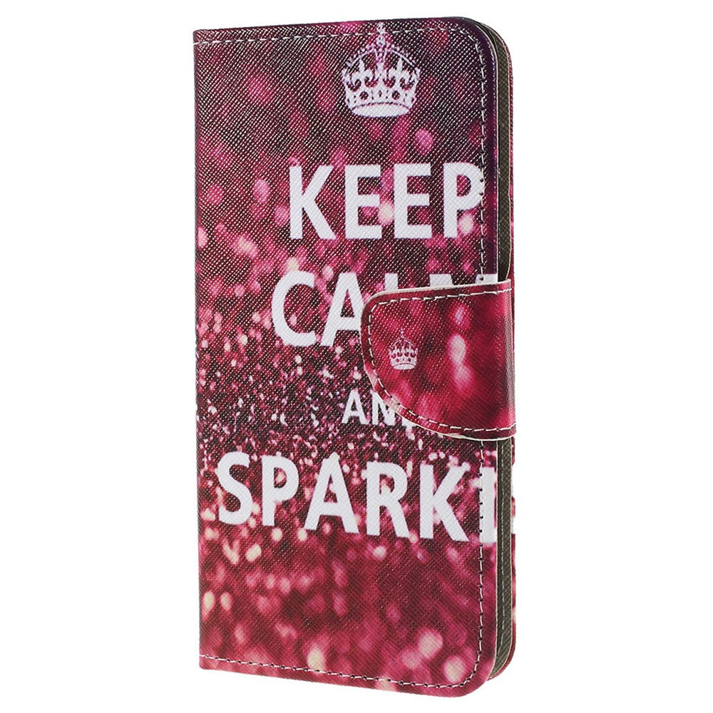 Pattern Printing Cross Texture PU Leather Wallet Flip Casing for Samsung Galaxy A50 / A50s / A30s