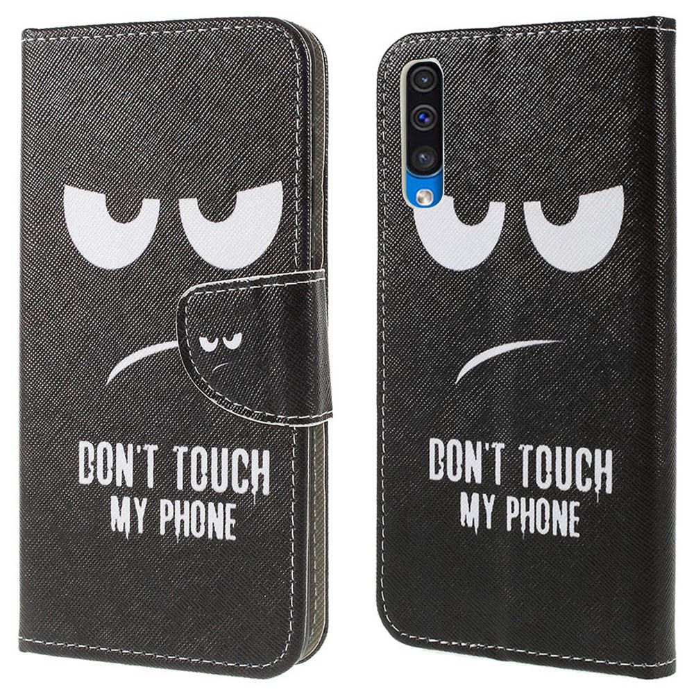 Pattern Printing Cross Texture PU Leather Wallet Flip Casing for Samsung Galaxy A50 / A50s / A30s