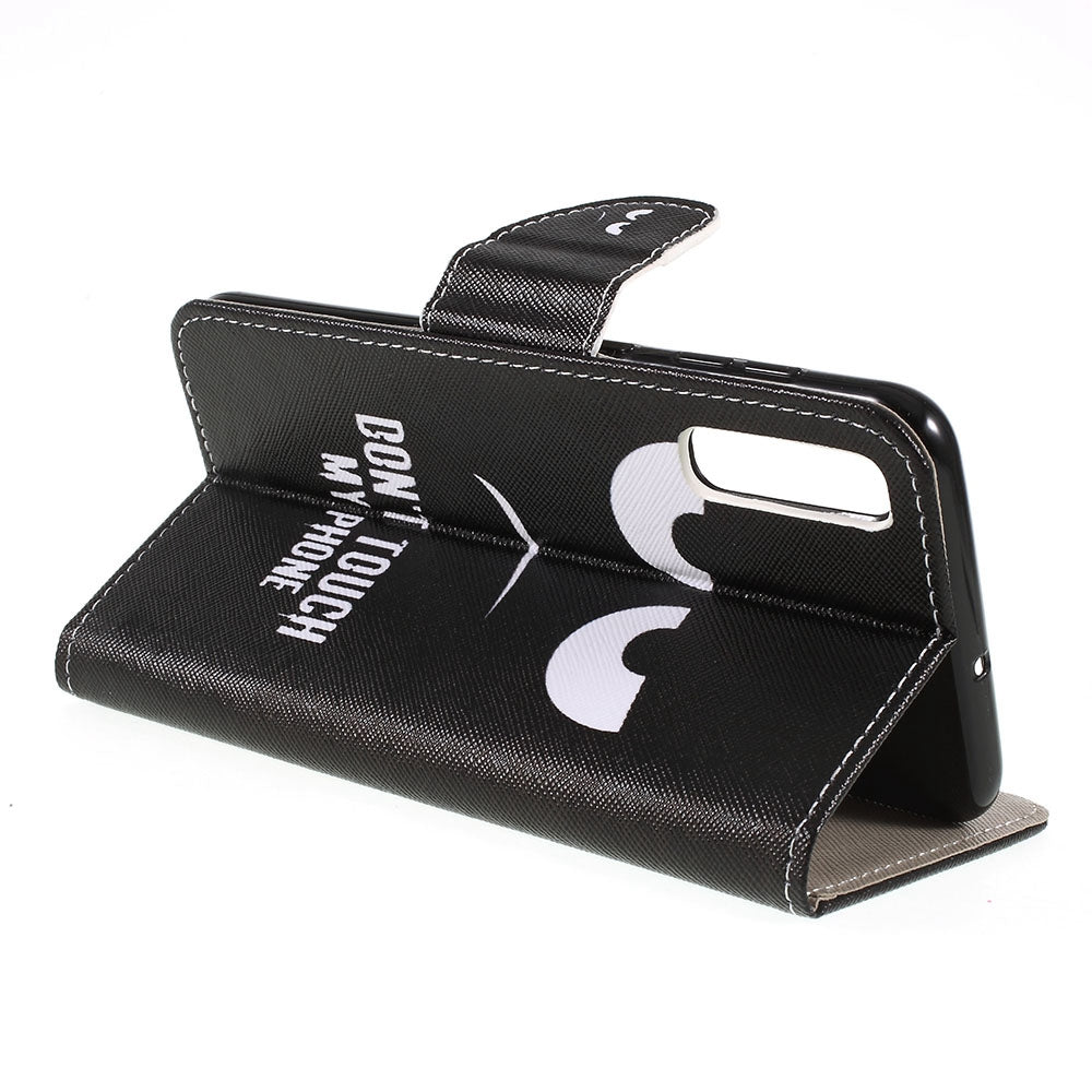 Pattern Printing Cross Texture PU Leather Wallet Flip Casing for Samsung Galaxy A50 / A50s / A30s