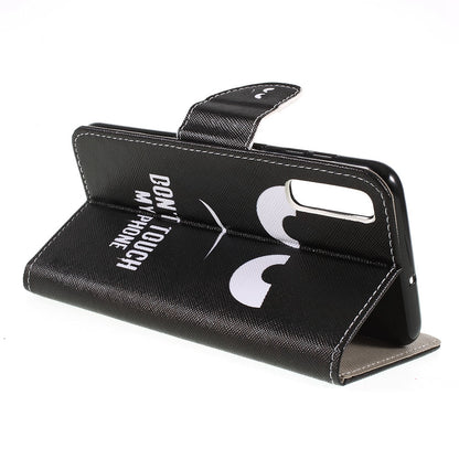 Pattern Printing Cross Texture PU Leather Wallet Flip Casing for Samsung Galaxy A50 / A50s / A30s