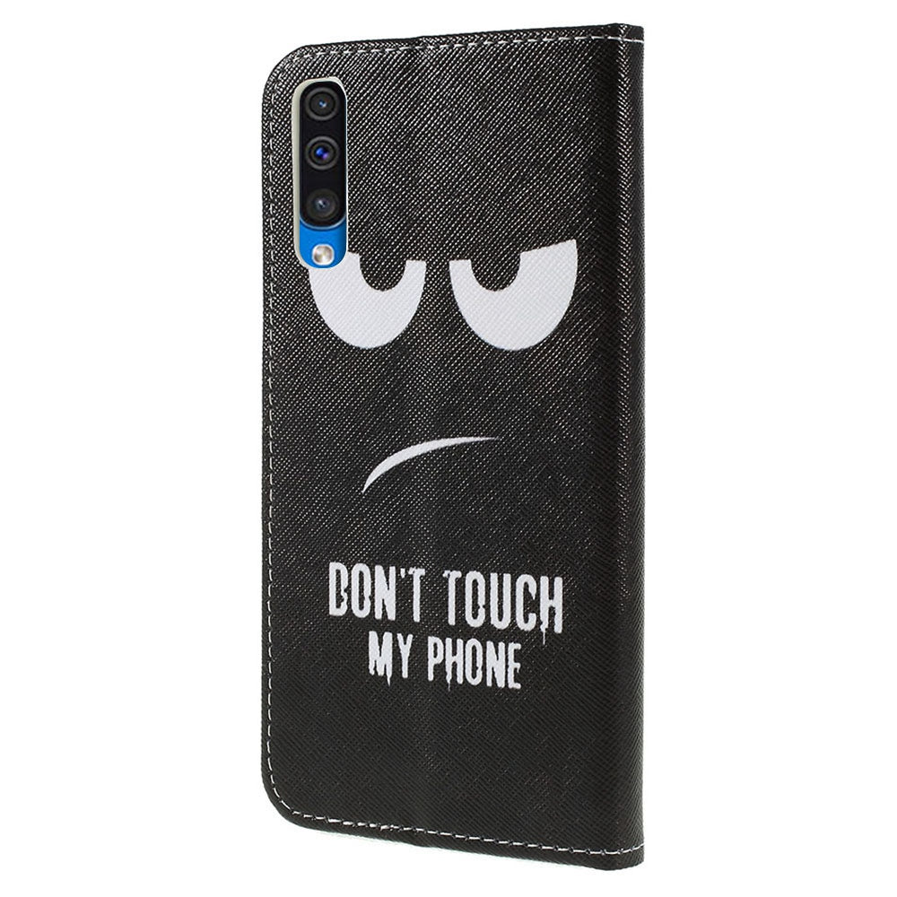 Pattern Printing Cross Texture PU Leather Wallet Flip Casing for Samsung Galaxy A50 / A50s / A30s