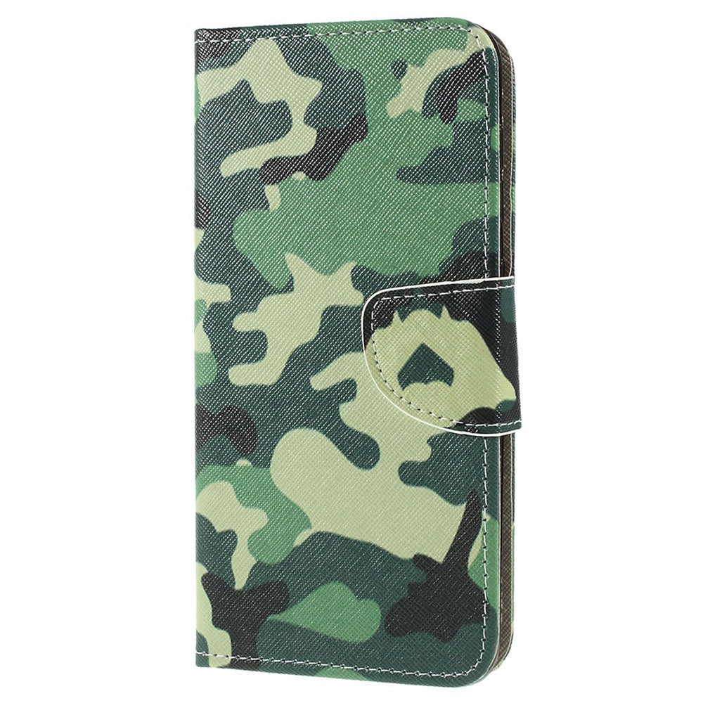 Pattern Printing Cross Texture PU Leather Wallet Flip Casing for Samsung Galaxy A50 / A50s / A30s